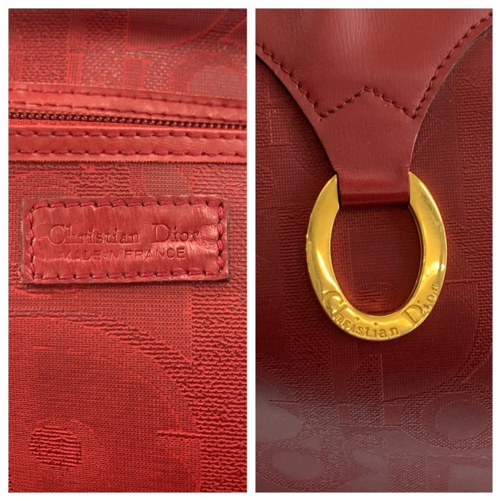 CHRISTIAN DIOR Vintage Red Trotter Shoulder Bag - Picture 3 of 10